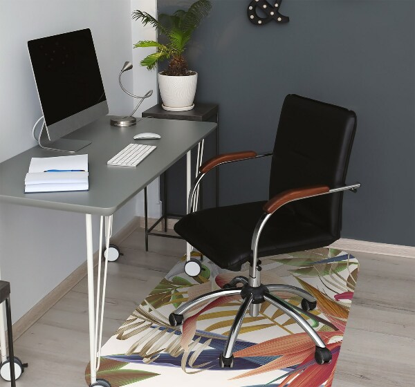 Tapis pour chaise de bureau Plantes tropicales