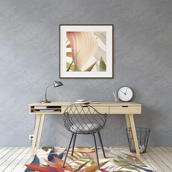 Tapis pour chaise de bureau Plantes tropicales