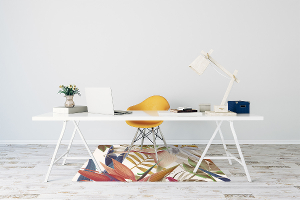 Tapis pour chaise de bureau Plantes tropicales