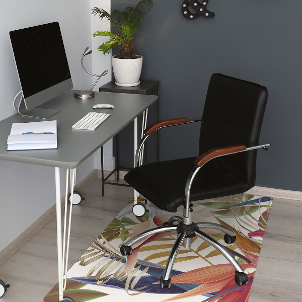 Tapis pour chaise de bureau Plantes tropicales