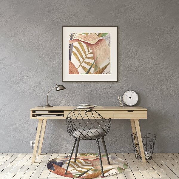 Tapis pour chaise de bureau Plantes tropicales