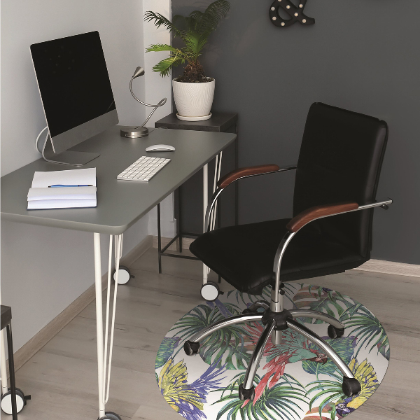 Tapis de chaise de bureau Perroquet