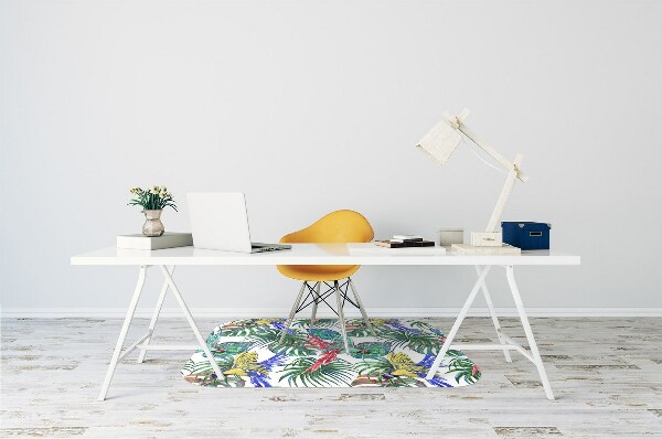 Tapis de chaise de bureau Perroquet