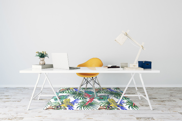 Tapis de chaise de bureau Perroquet