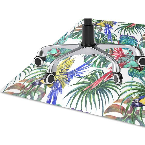 Tapis de chaise de bureau Perroquet