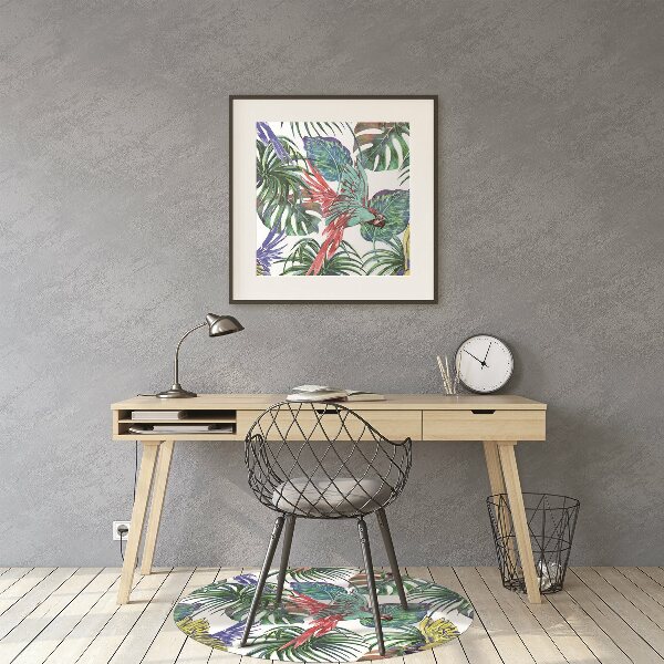 Tapis de chaise de bureau Perroquet