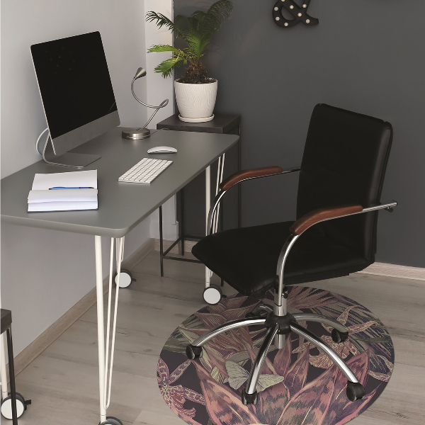 Tapis pour chaise de bureau Oiseaux et feuilles