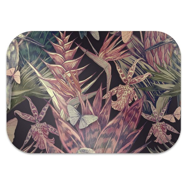 Tapis pour chaise de bureau Oiseaux et feuilles