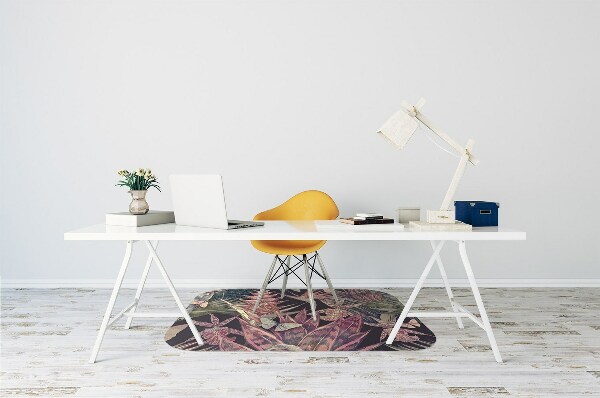 Tapis pour chaise de bureau Oiseaux et feuilles