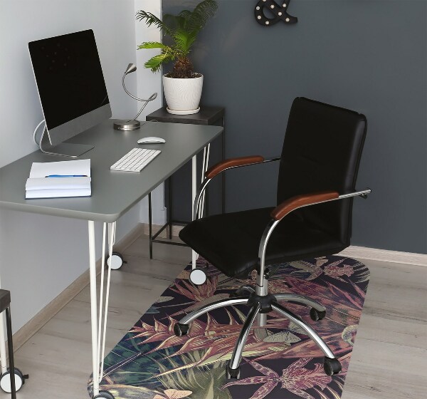 Tapis pour chaise de bureau Oiseaux et feuilles