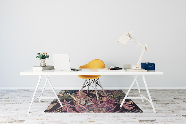 Tapis pour chaise de bureau Oiseaux et feuilles