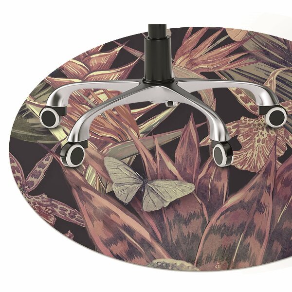 Tapis pour chaise de bureau Oiseaux et feuilles