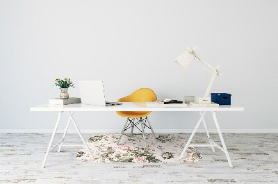 Tapis de chaise de bureau Fleurs colorées