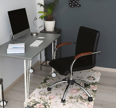 Tapis de chaise de bureau Fleurs colorées