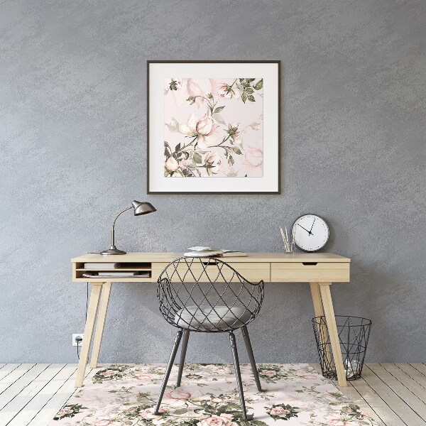 Tapis de chaise de bureau Fleurs colorées