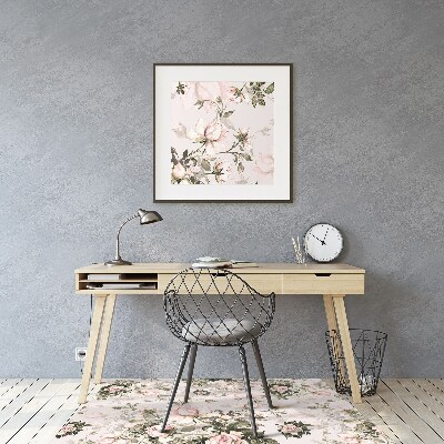 Tapis de chaise de bureau Fleurs colorées