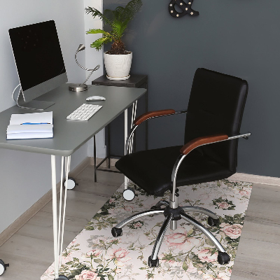 Tapis de chaise de bureau Fleurs colorées