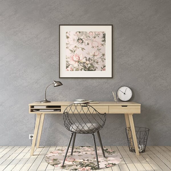 Tapis de chaise de bureau Fleurs colorées