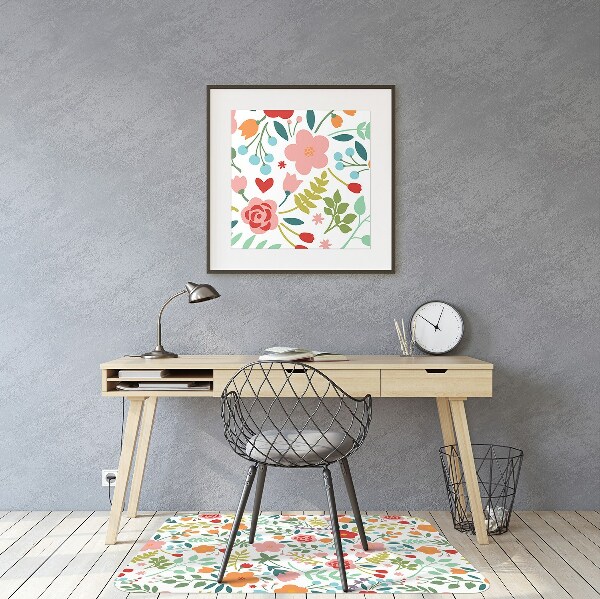 Tapis protège sol Image en fleurs