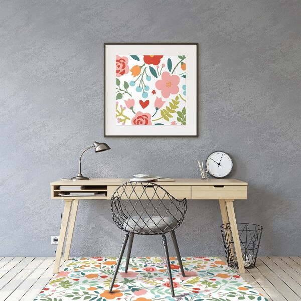 Tapis protège sol Image en fleurs