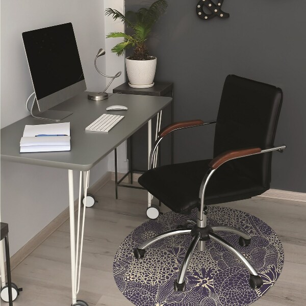 Tapis pour chaise de bureau Modèle bleu