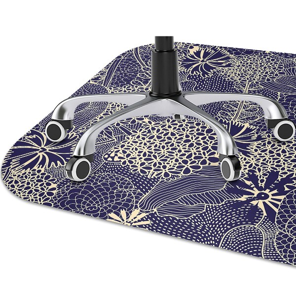 Tapis pour chaise de bureau Modèle bleu