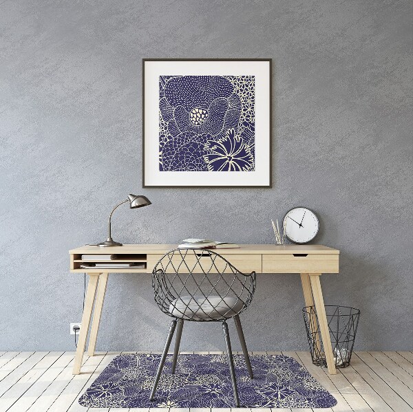 Tapis pour chaise de bureau Modèle bleu