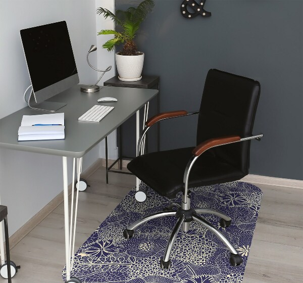 Tapis pour chaise de bureau Modèle bleu