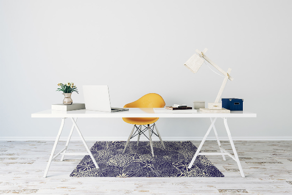 Tapis pour chaise de bureau Modèle bleu