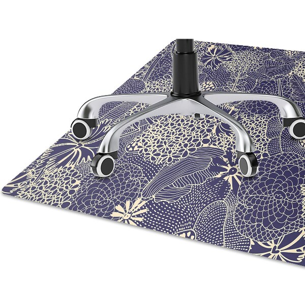 Tapis pour chaise de bureau Modèle bleu