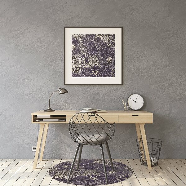 Tapis pour chaise de bureau Modèle bleu
