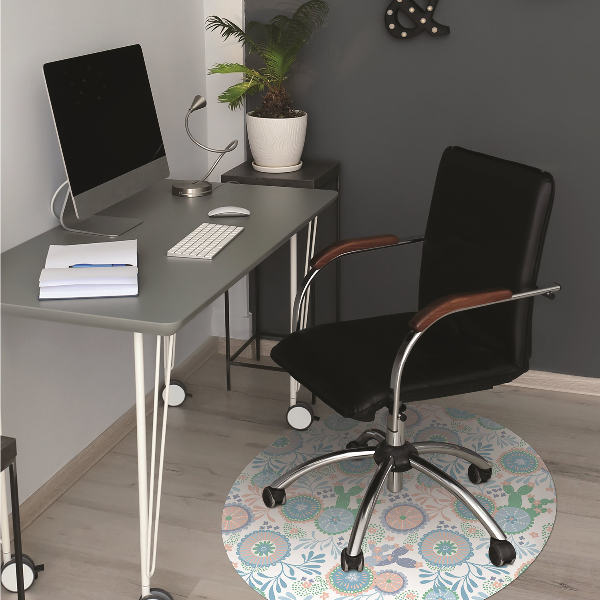 Tapis pour chaise de bureau Fleurs vintage
