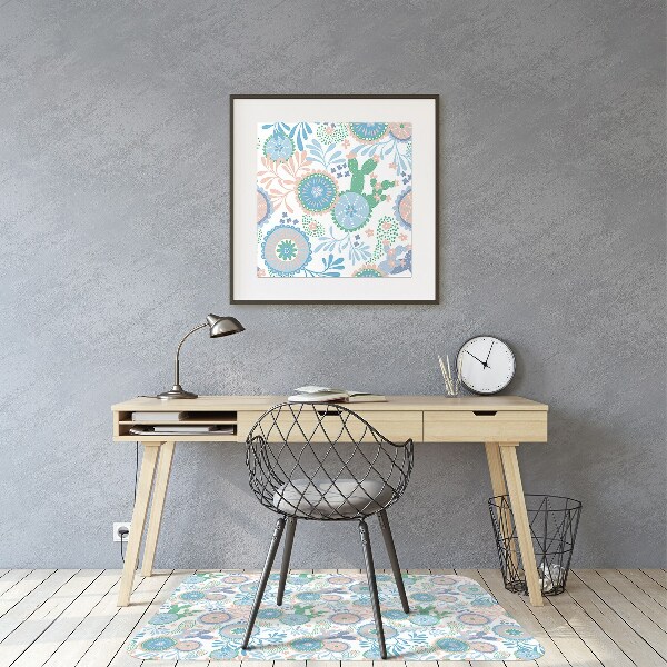 Tapis pour chaise de bureau Fleurs vintage