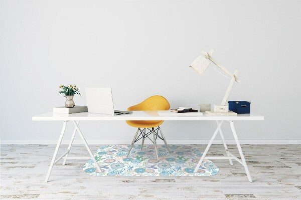 Tapis pour chaise de bureau Fleurs vintage