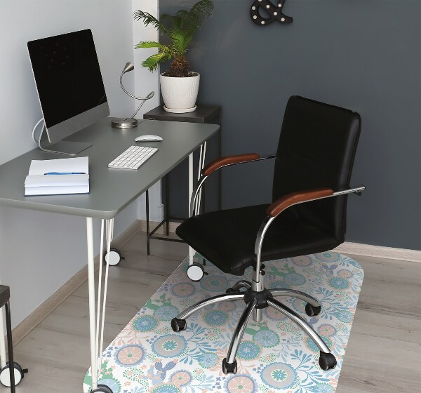Tapis pour chaise de bureau Fleurs vintage