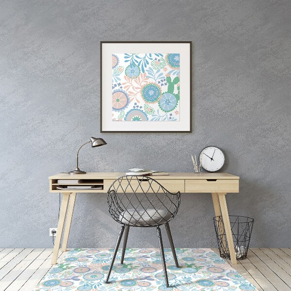 Tapis pour chaise de bureau Fleurs vintage