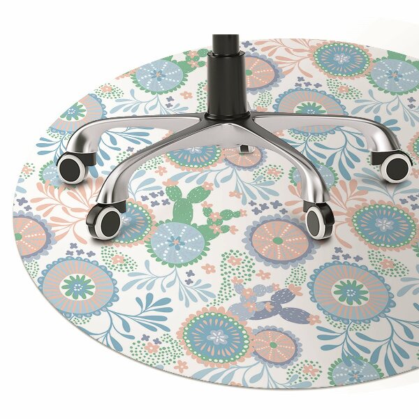 Tapis pour chaise de bureau Fleurs vintage