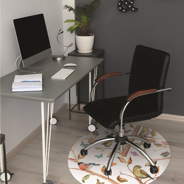 Tapis de chaise de bureau Oiseaux sur la branche