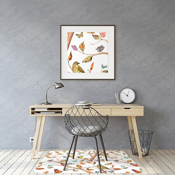 Tapis de chaise de bureau Oiseaux sur la branche