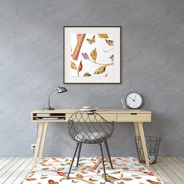 Tapis de chaise de bureau Oiseaux sur la branche