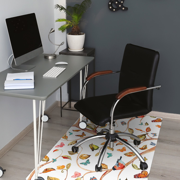 Tapis de chaise de bureau Oiseaux sur la branche