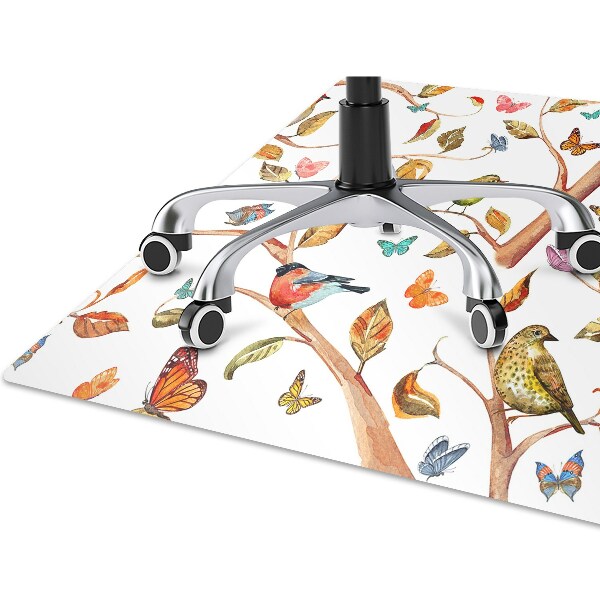 Tapis de chaise de bureau Oiseaux sur la branche