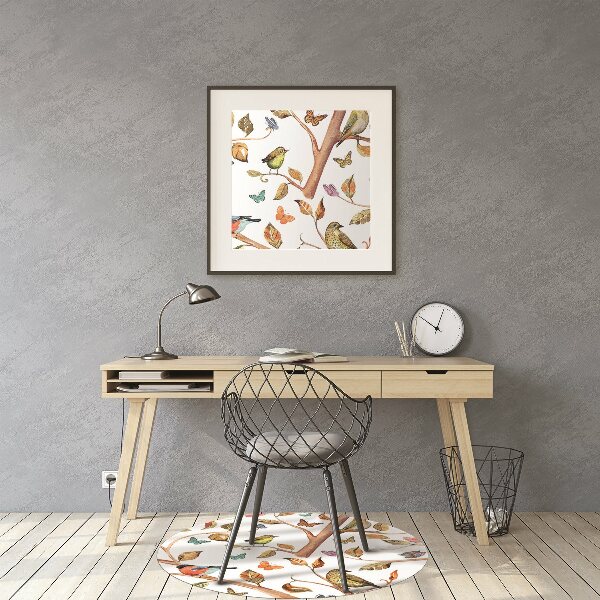 Tapis de chaise de bureau Oiseaux sur la branche