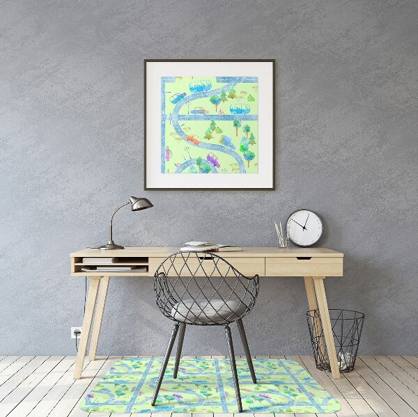 Tapis de chaise de bureau Voitures pour les enfants
