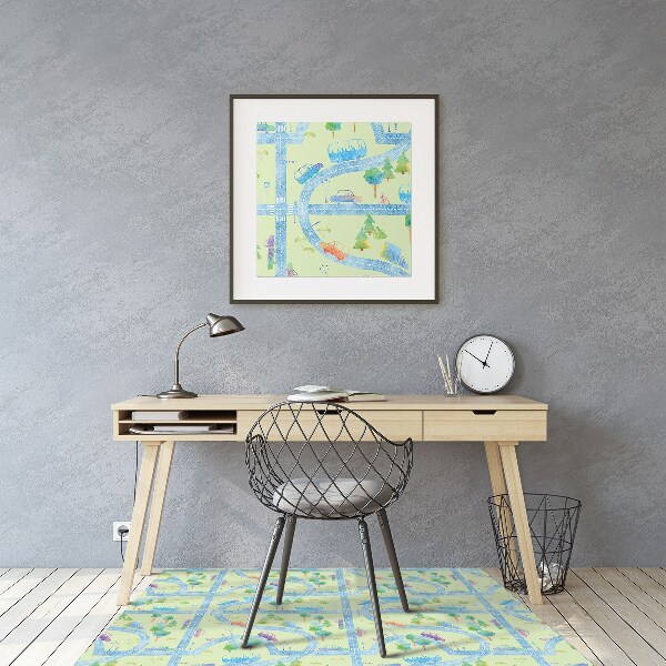 Tapis de chaise de bureau Voitures pour les enfants
