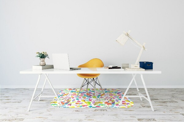Tapis de chaise de bureau Champignons