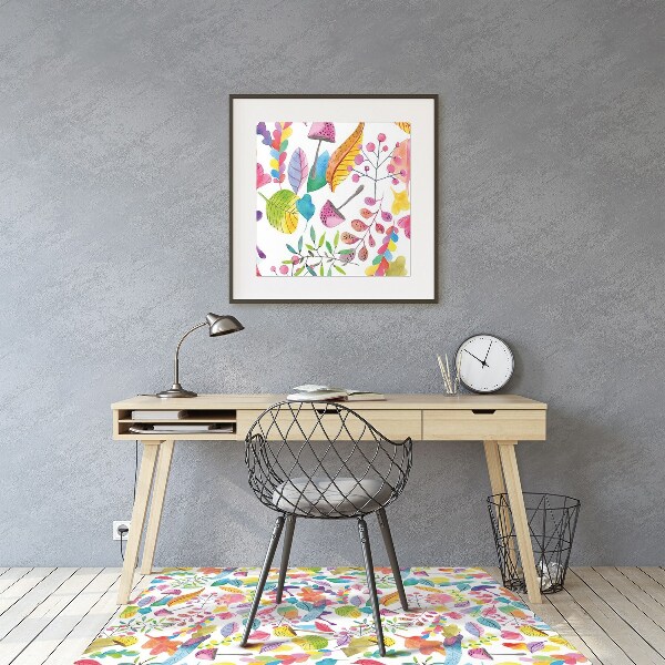 Tapis de chaise de bureau Champignons