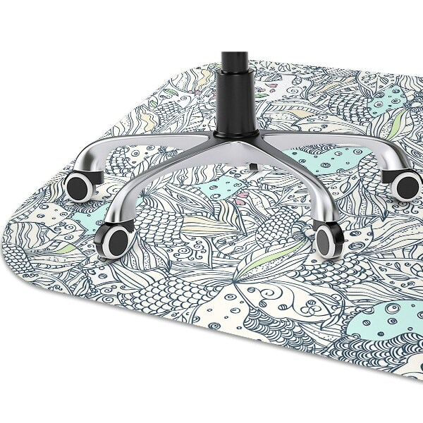 Tapis de chaise de bureau Fleurs