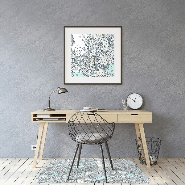 Tapis de chaise de bureau Fleurs