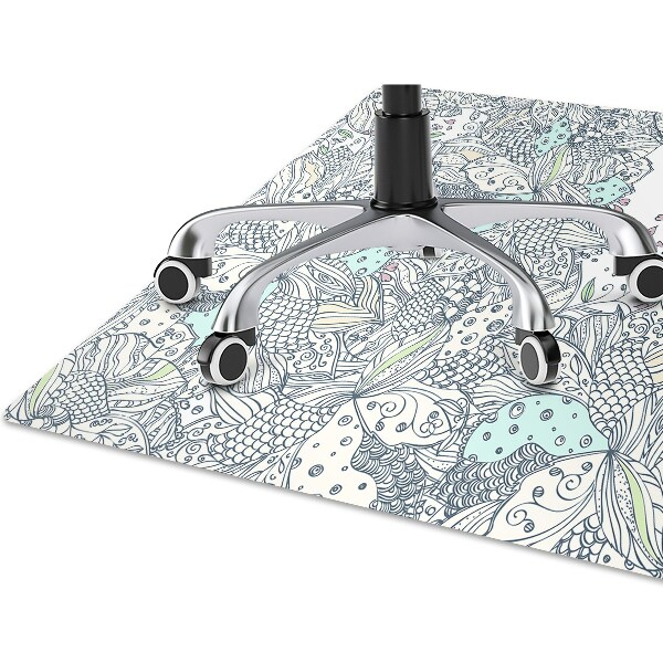 Tapis de chaise de bureau Fleurs